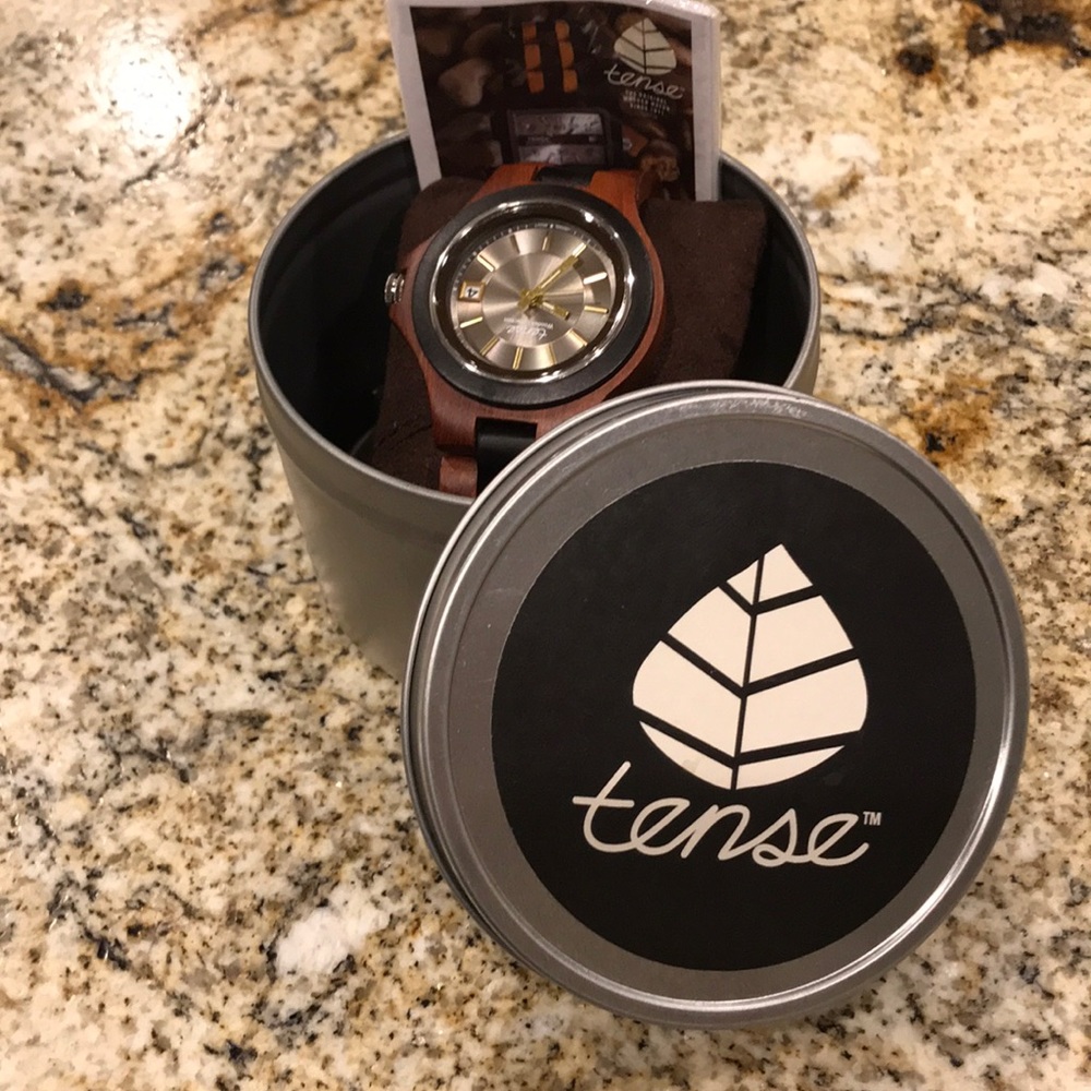 Men’s  brand new wooden  tense brand watch